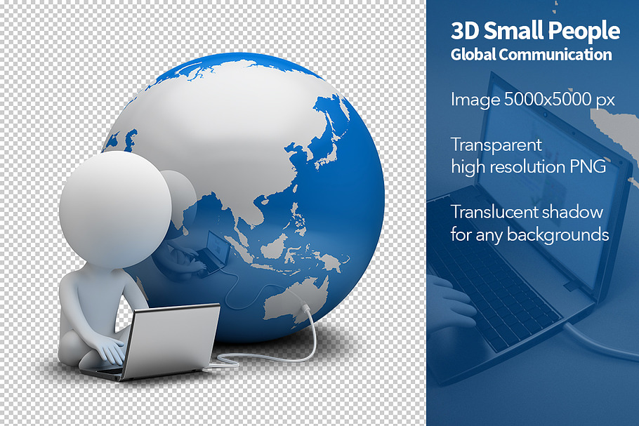 3D Small People - Communication in Illustrations - product preview 8