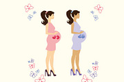 Pregnant Woman Vector illustration