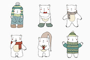Cute Polar Bears Characters