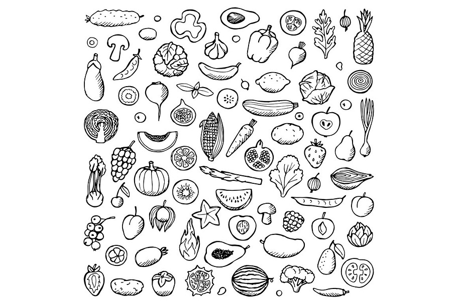 Vegan Set + Seamless pattern in Patterns - product preview 8