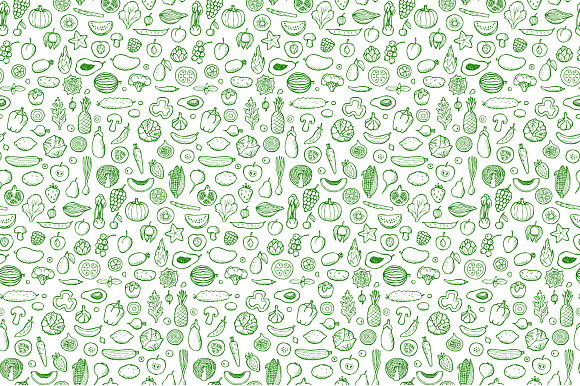 Vegan Set + Seamless pattern in Patterns - product preview 1