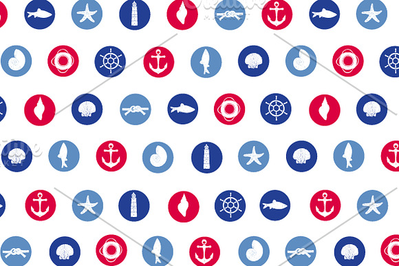 Vector sea patterns. in Patterns - product preview 1