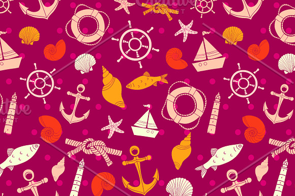 Vector sea patterns. in Patterns - product preview 2