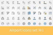 Airport icons set - 1