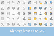  Airport icons set - 2