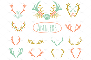 Antlers Clipart in EPS and PNG