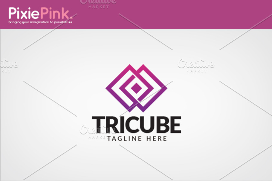 Tri Cube Logo Template in Logo Templates - product preview 8