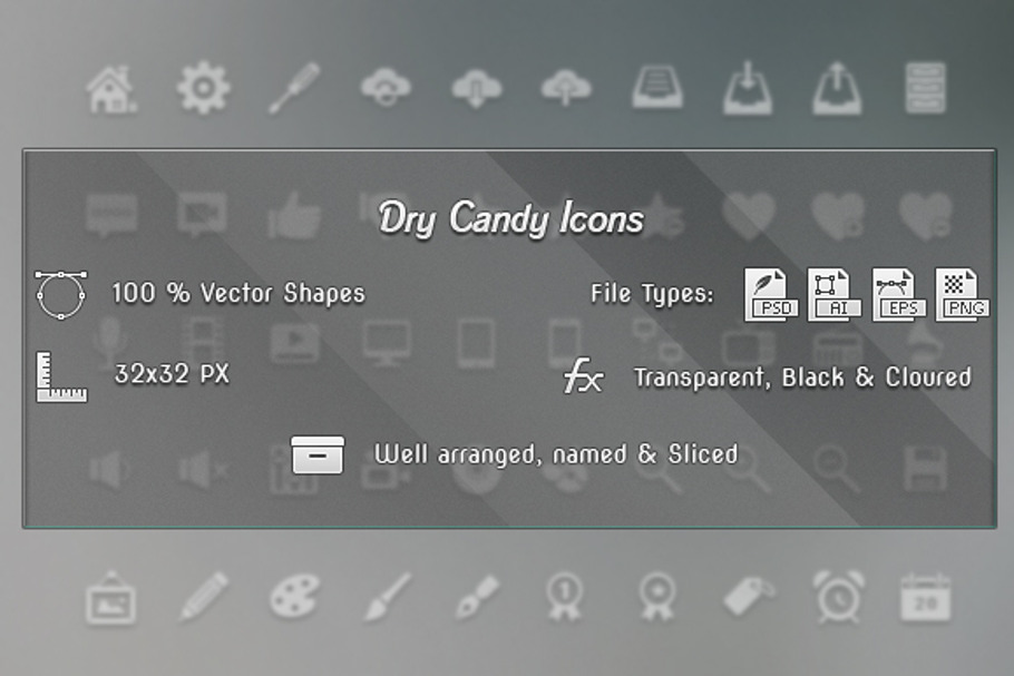 Dry Candy Icons - 180 Vector Icons