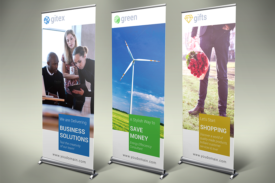 Multipurpose Roll-Up Banners - SK in Presentation Templates - product preview 8