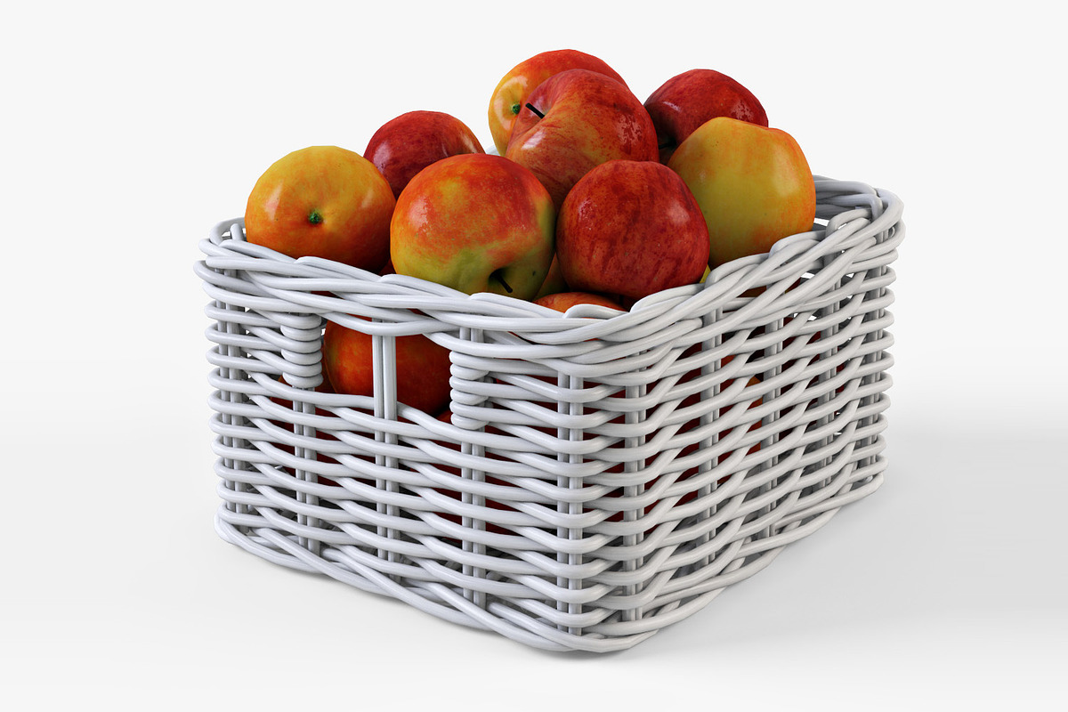 Apple Basket Ikea Byholma 1 White in Food - product preview 8