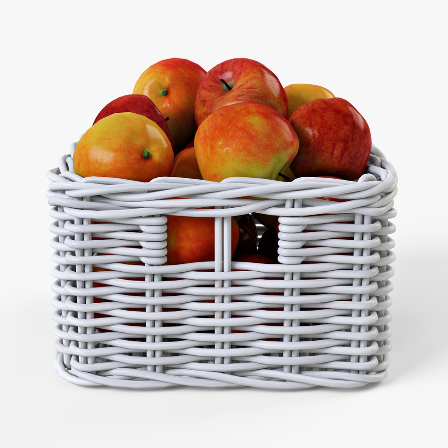 Apple Basket Ikea Byholma 1 White in Food - product preview 2