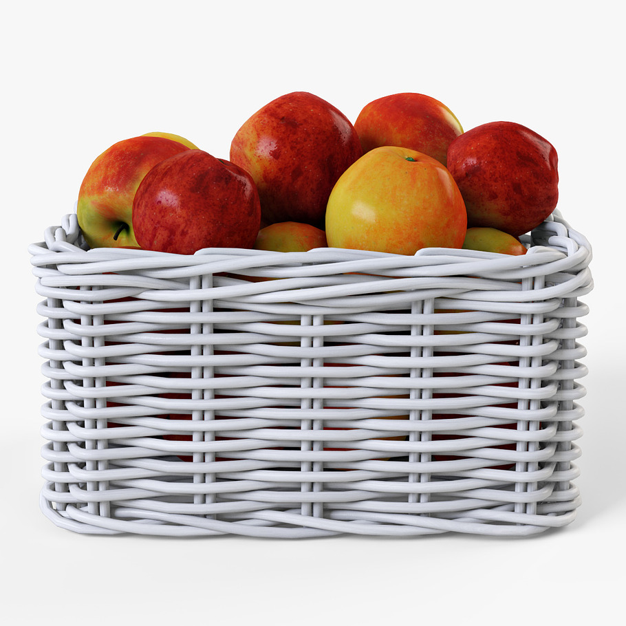 Apple Basket Ikea Byholma 1 White in Food - product preview 3