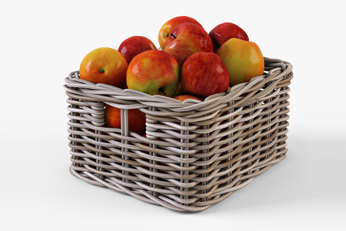 Apple Basket Ikea Byholma 1 Gray in Food - product preview 8