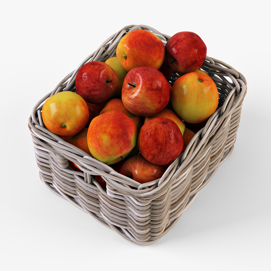 Apple Basket Ikea Byholma 1 Gray in Food - product preview 1