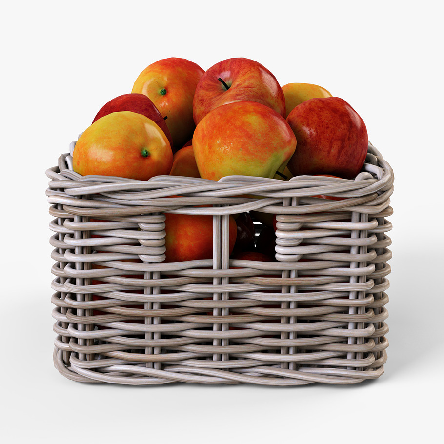 Apple Basket Ikea Byholma 1 Gray in Food - product preview 2