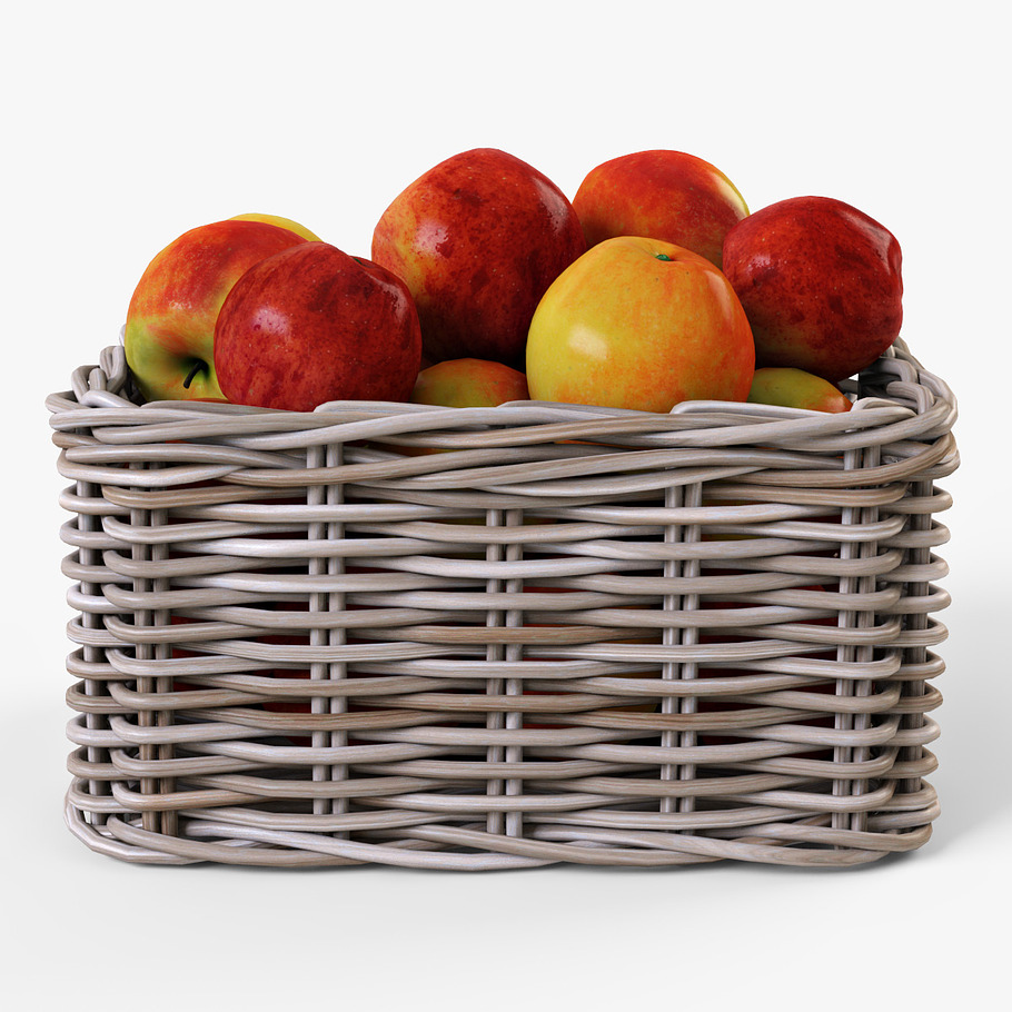 Apple Basket Ikea Byholma 1 Gray in Food - product preview 3