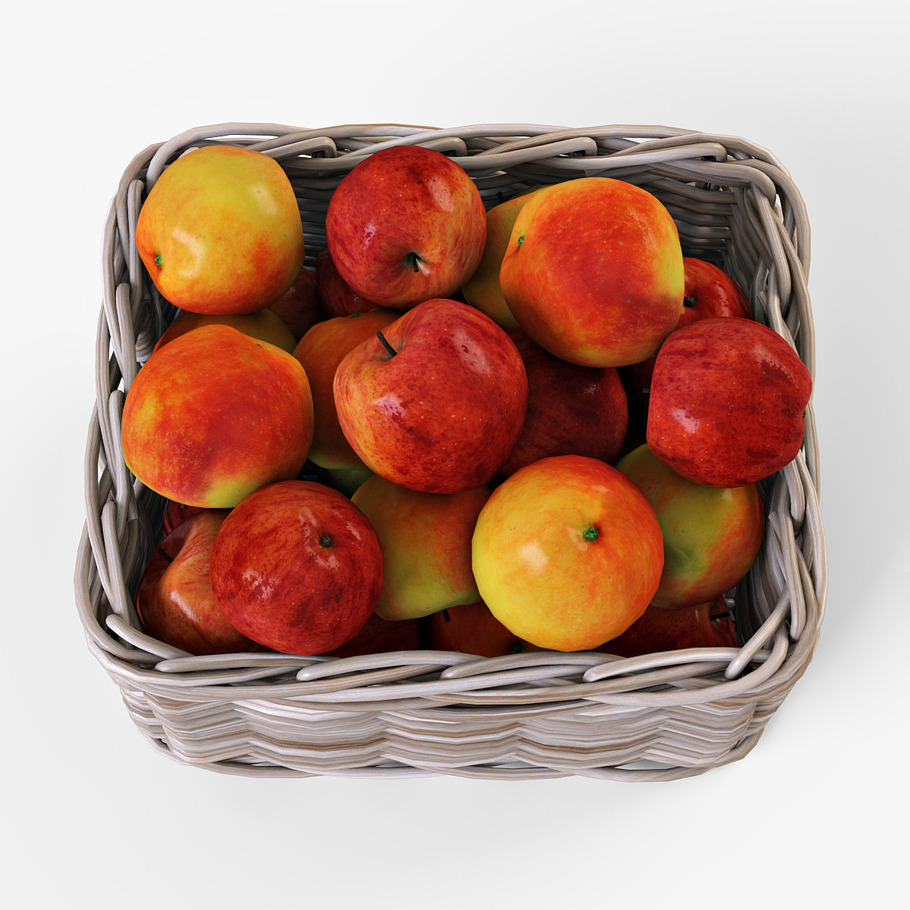Apple Basket Ikea Byholma 1 Gray in Food - product preview 4