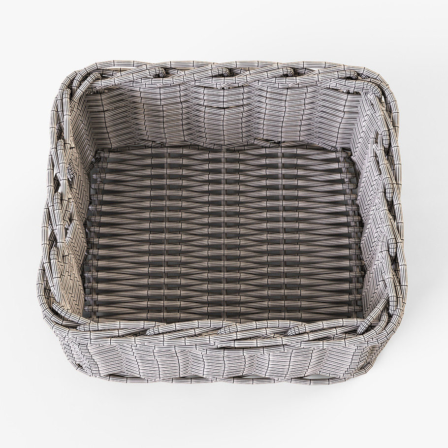 Apple Basket Ikea Byholma 1 Gray in Food - product preview 14