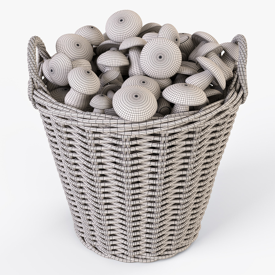 Basket Ikea Nipprig with Mushrooms in Food - product preview 10