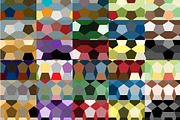 Random Color Pentagon Patterns