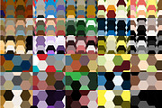 Random Color Hexagon Patterns