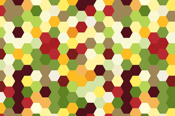 Random Color Hexagon Patterns in Patterns - product preview 3