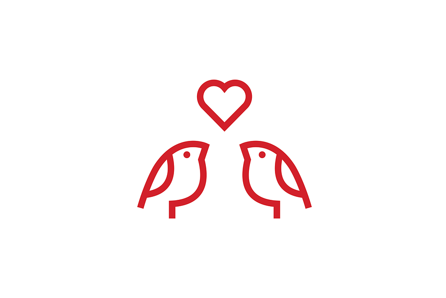 Bird Love Logo Template in Logo Templates - product preview 8