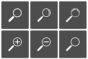 Magnifier and Zoom Icons