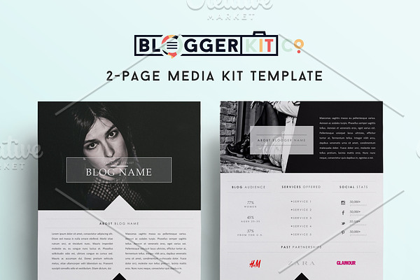 Blog Media Kit Template | Two Pages