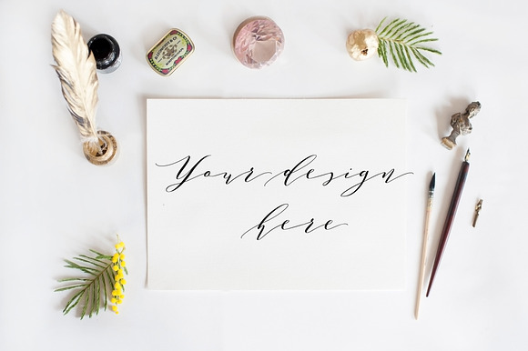 Bundle 8 mockups. Calligraphy. in Print Mockups - product preview 1