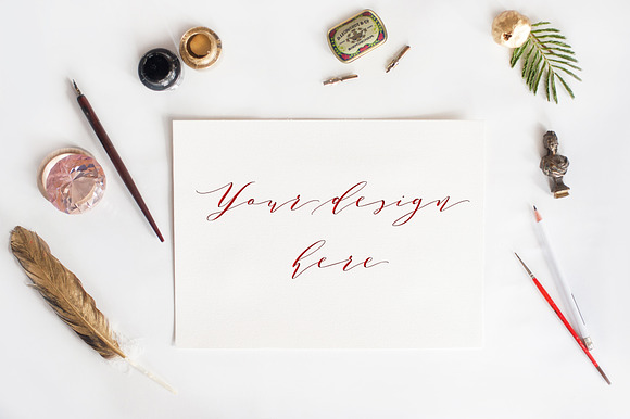Bundle 8 mockups. Calligraphy. in Print Mockups - product preview 3