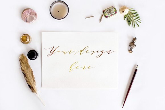 Bundle 8 mockups. Calligraphy. in Print Mockups - product preview 4