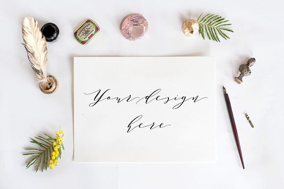 Bundle 8 mockups. Calligraphy. in Print Mockups - product preview 6
