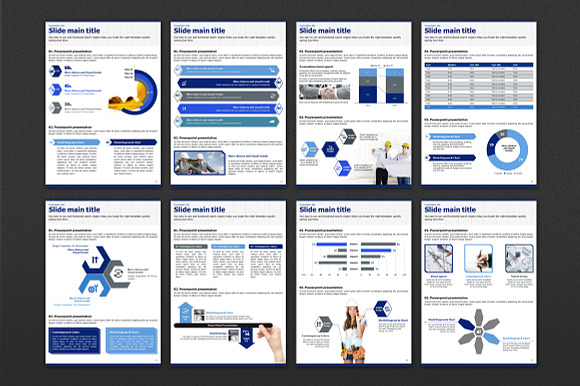 Blueprint PPT vertical templa in PowerPoint Templates - product preview 2