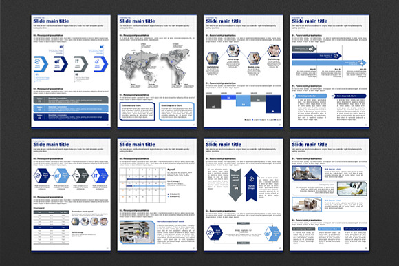 Blueprint PPT vertical templa in PowerPoint Templates - product preview 3