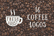 Set of vintage coffee logos