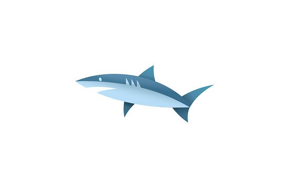 Shark logo fish sign flat vector in Logo Templates - product preview 3