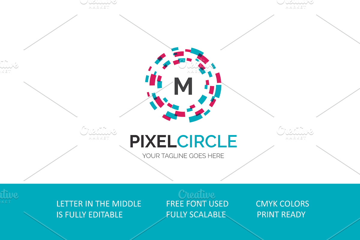 Pixel Circle V3 Logo in Logo Templates - product preview 8