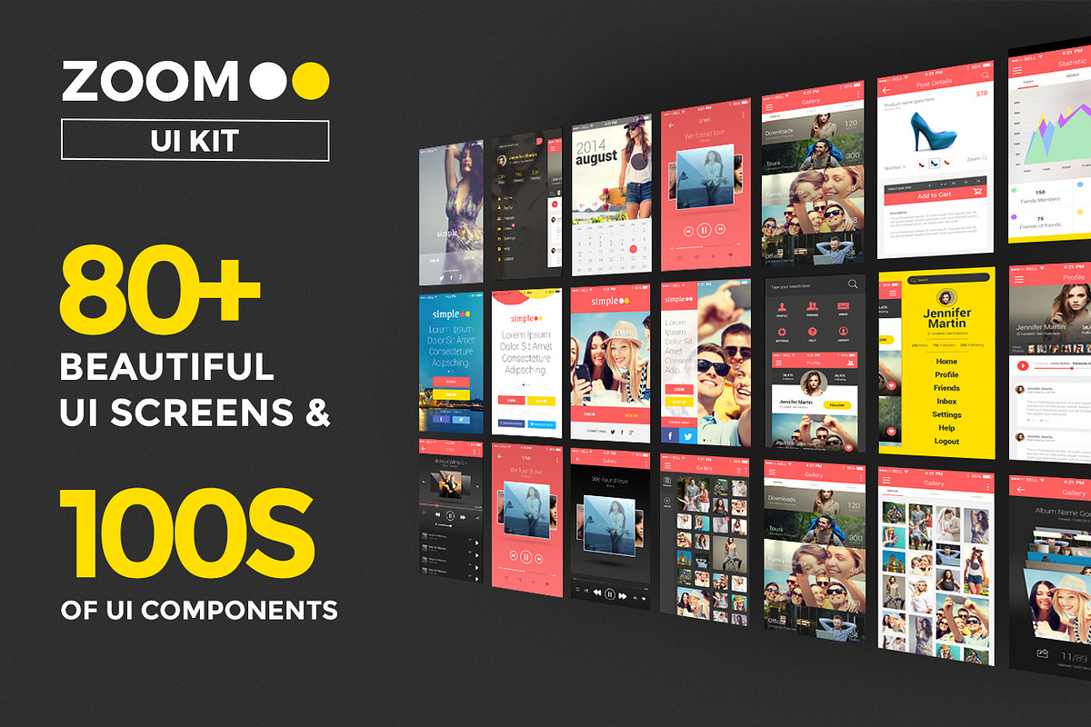 Zoom UI Kit (iPhone 5S, 6S & 6S +) in UI Kits and Libraries - product preview 8