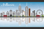 Melbourne Skyline with Buildings