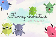 Funny monsters collection