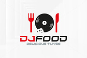 DJ Food Logo Template