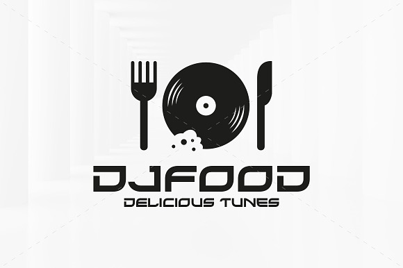 DJ Food Logo Template in Logo Templates - product preview 1
