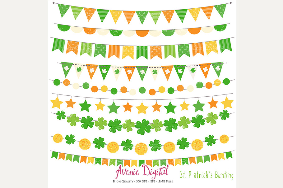 St. Patrick's Day Bunting Banners