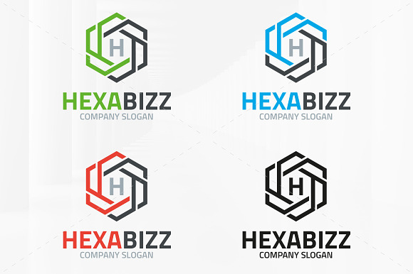 Hexa Bizz - Letter Logo in Logo Templates - product preview 1