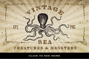 Antique Sea Creatures & Monsters