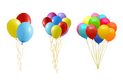 set of colourful balloons