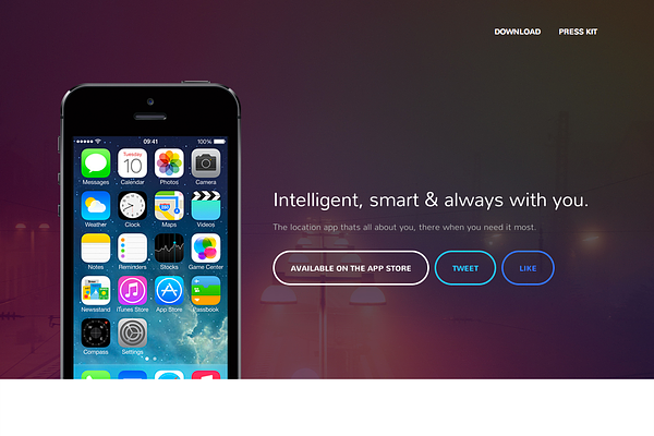 Clear - iPhone App Website Template