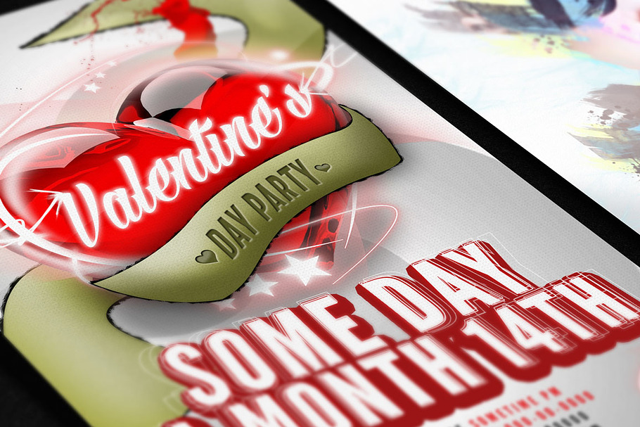 Valentines or love flyer template in Templates - product preview 8