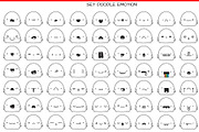 Set 70 cute doodle emotions